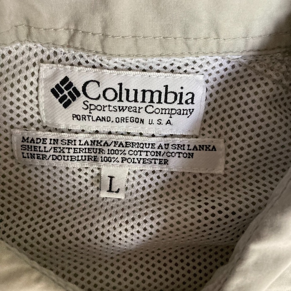 Columbia PFG Cargo Utility Shirt Mens L Vented Fishing Button Up Outdoor Camp - Picture 6 of 14